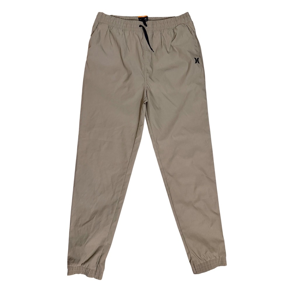 Hurley Youth Jogger Pants Khaki Tan Stretch Tapered Size 18/20 994887-X1T NEW